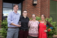 FMR Graduates | From left to right: Derek Fritz, DO; Ann Treisman, MD (phone); Gretchen Nonawzki, DO; Lisa Reimer, MD; Amanda Neidermyer, MD