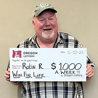 Robin Riedel of Hubbard is Oregon Lottery's latest Win for Life winner
