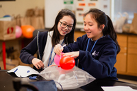 Valley Catholic Middle School Students in STEM Class