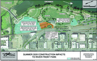 A new amphitheater with a covered stage, more parking and a new plaza are some of the new features planned for Riverfront Park. Amphitheater ground work gets under way July 6. City of Salem graphic
