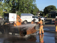 DPSST car fire prop in Dallas