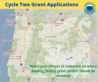Infographic of where boating facility grant applications have been received.