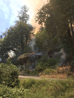 Fire along Oregon 38 east of Scottsburg