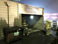 Recycling center of cafe fire