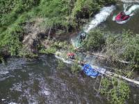 AFD and LCSO Rescue floaters from Santiam River 
