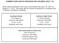 CSD Summer Food Service Program
