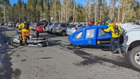 Snowmobile and mobile ambulance
