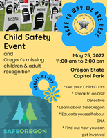 OSP's Child Safety Day and Oregon's missing children and adults recognition event- Marion County (Photo)