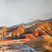 Painted Hills by Taylor Manoles, winner of the 2023 Art in the West Curator's Choice Award.