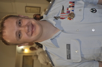 First Lieutenant Jospeh L. Boyd, Jr., temporarily wears the Bronze Medal of Valor on his Civil Air  Patrol uniform. It is not normally worn on either CAP or Air Force Uniforms