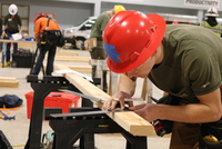 Washougal High School students participate in the SkillsUSA Regional Carpentry Competition